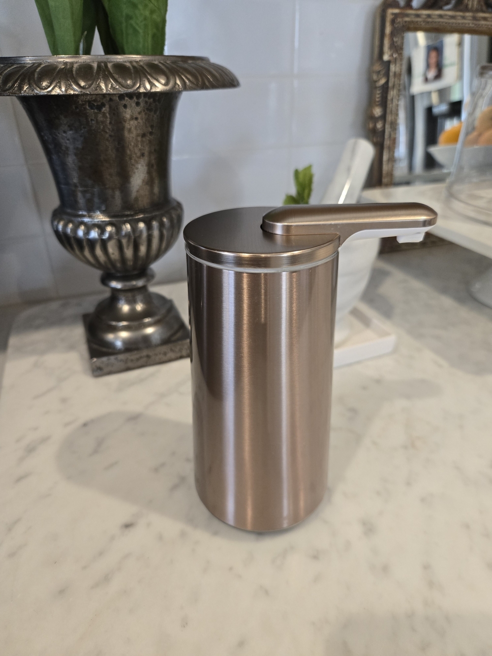 simplehuman Rose Gold Foaming Soap Dispenser Touch Free Sensor Pump